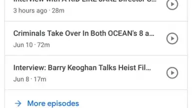 Captura de tela de Google Podcasts 5