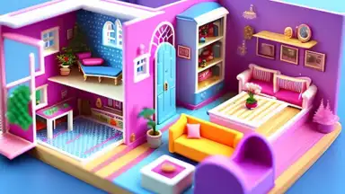 Captura de tela de Doll House Design Doll Games 3