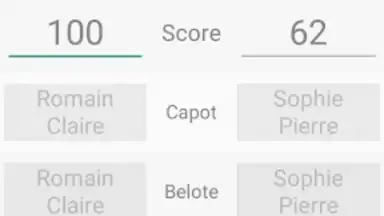 Captura de tela de Belote Score 6