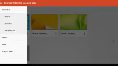 Captura de tela de Microsoft Remote Desktop Beta 15