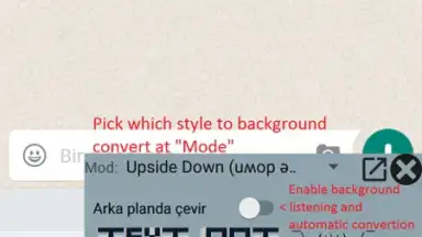 Captura de tela de Upside Down Chat+ 3