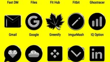 Captura de tela de Black Icon Pack Free 6