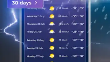 Captura de tela de Live Weather Widget & Radar 13