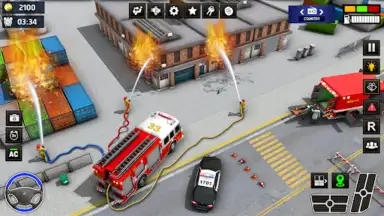 Captura de tela de Rescue Fire Truck Simulator 3D 3