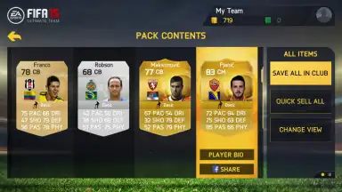 Captura de tela de FIFA 15 Ultimate Team 7