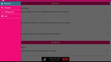 Captura de tela de Semanas Embarazo 9