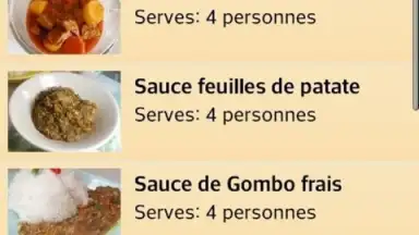 Captura de tela de Recettes Africaines 3