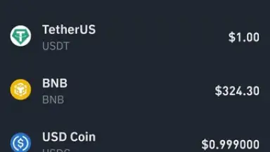Captura de tela de Binance 3