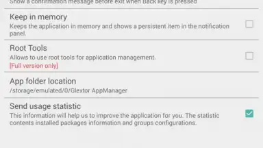 Captura de tela de Glextor AppManager 4
