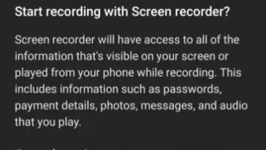 Captura de tela de Samsung Record screen 2