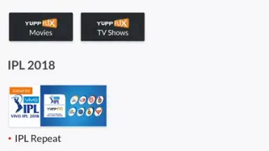 Captura de tela de YuppTV LiveTV, Live Cricket 6