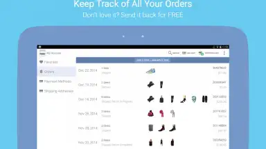 Captura de tela de Zappos 10