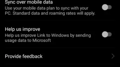 Captura de tela de Link to Windows 10