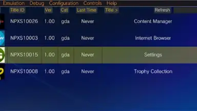 Captura de tela de ViTA Emulator 2