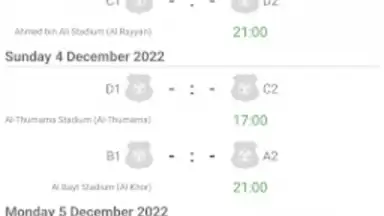 Captura de tela de Live Scores for World Cup 2022 6