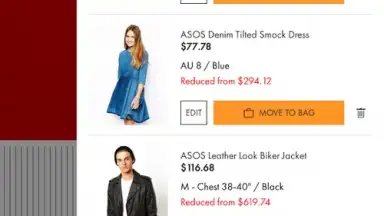 Captura de tela de ASOS 13