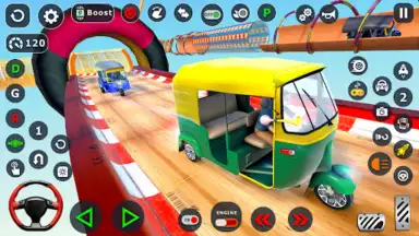 Captura de tela de Tuk Tuk Taxi Driving Games 3D 1
