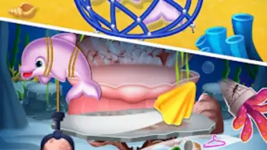 Captura de tela de Newborn mermaid baby care game 4