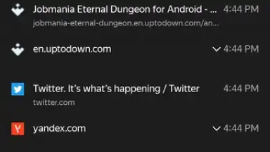 Captura de tela de Yandex Browser 8