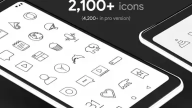 Captura de tela de Lines Dark - Icon Pack 8
