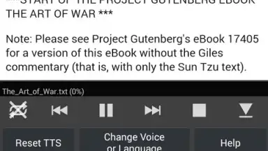 Captura de tela de Voice Aloud Reader 4
