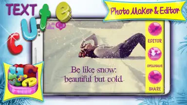 Captura de tela de Cute Text Photo Maker and Editor 5