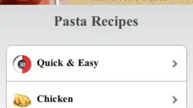 Captura de tela de Pasta Recipes 3