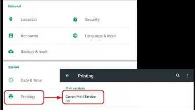 Captura de tela de Canon Print Service 1