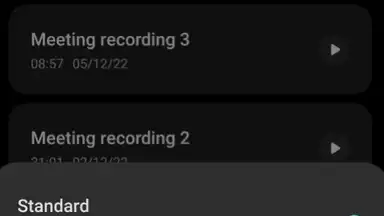 Captura de tela de ColorOS Recorder 9