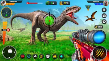 Captura de tela de Wild Dino Hunting Jungle Games 1