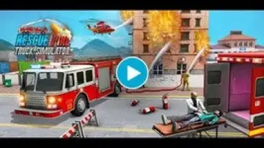Captura de tela de Rescue Fire Truck Simulator 3D 1