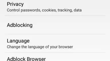 Captura de tela de Adblock Browser 4