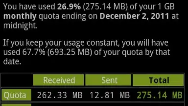 Captura de tela de 3G Watchdog 2