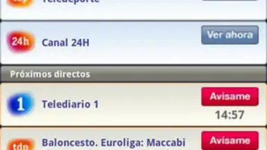 Captura de tela de RTVE Noticias y Directos 2