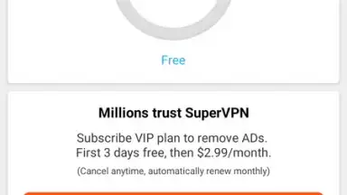 Captura de tela de SuperVPN Fast VPN Client 5