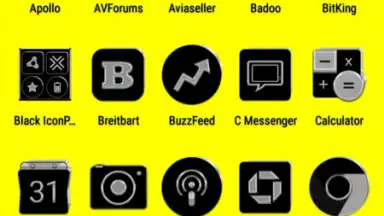 Captura de tela de Black Icon Pack Free 7
