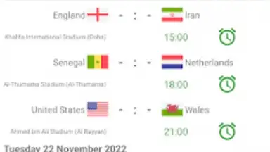 Captura de tela de Live Scores for World Cup 2022 8