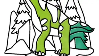 Captura de tela de Dino Coloring Game 7