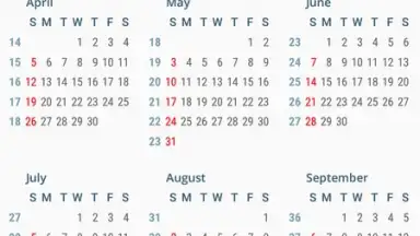 Captura de tela de aCalendar 1