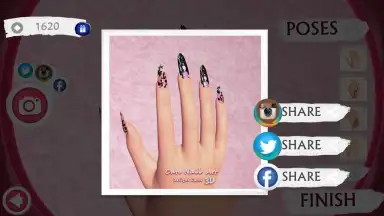 Captura de tela de Cute Nail Art Designs Game 3D 2