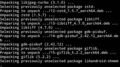 Captura de tela de Termux 4