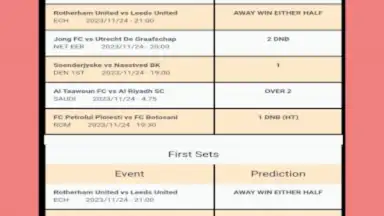 Captura de tela de Correct Score Predictions 2