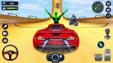 Captura de tela de Superhero Car Stunt- Car Games 4