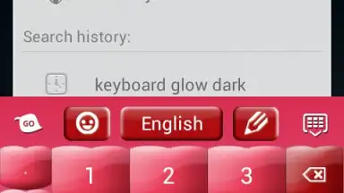 Captura de tela de Pink Keyboard Hearts Glow 2