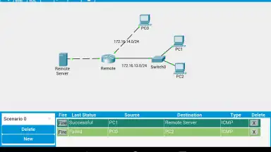 Captura de tela de Cisco Packet Tracer Mobile 2