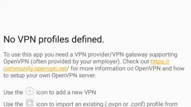 Captura de tela de OpenVPN 1