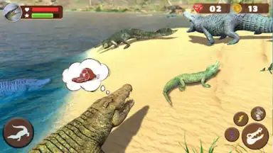 Captura de tela de Wild Crocodile Family Sim Game 5