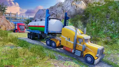 Captura de tela de Oil Tanker Transport Offroad Truck Driver 3