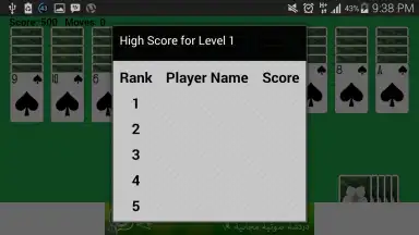 Captura de tela de Spider Solitaire Game 1