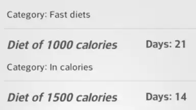 Captura de tela de Diets for losing weight 16